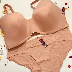 Adore Me Wireless Lightly Lightly Lined Bra(44G) and Panty(1X) Set NWT